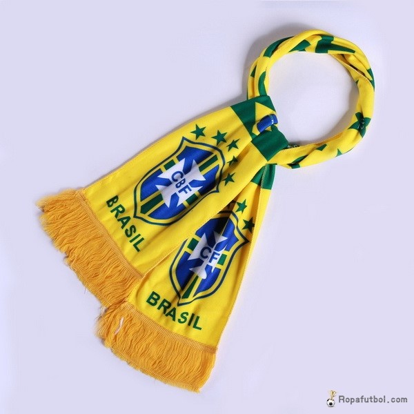 Bufanda Futbol Brasil Tejidas Amarillo